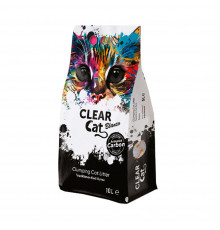 Clear Cat Blanco 10L наполнитель комкующийся с активированным углем