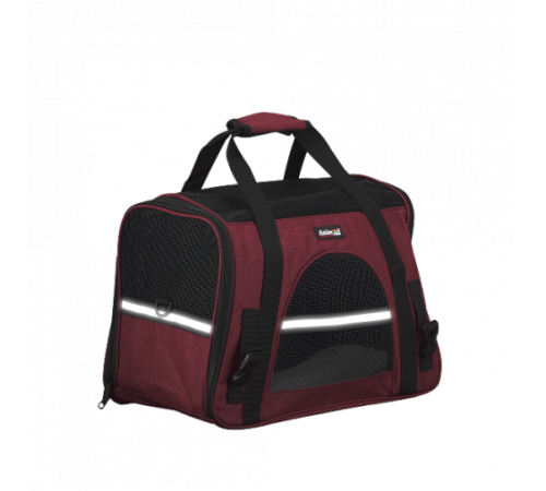 AnimAll мягкая сумка-переноска для кошек и собак, бордовая, 48×25×33 см