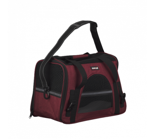 AnimAll мягкая сумка-переноска для кошек и собак, бордовая, 48×25×33 см