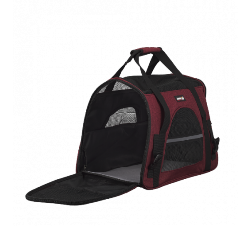 AnimAll мягкая сумка-переноска для кошек и собак, бордовая, 48×25×33 см