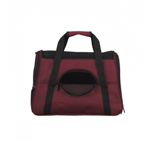 AnimAll мягкая сумка-переноска для кошек и собак, бордовая, 48×25×33 см