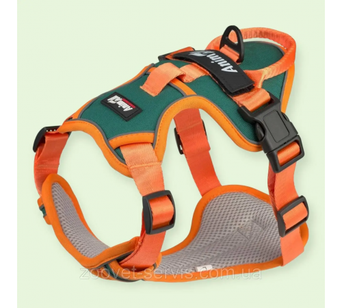 Шлейка-жилетка AnimAll, размер L (для собак 19–33 кг), мягкая прогулочная с 3D-сеткой и светоотражателями