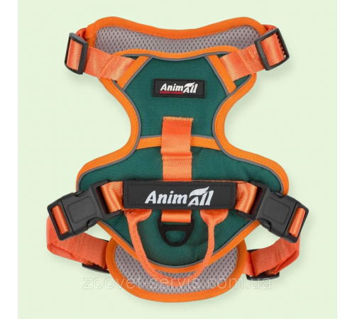 Шлейка-жилетка AnimAll, размер L (для собак 19–33 кг), мягкая прогулочная с 3D-сеткой и светоотражателями