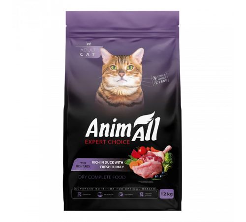 AnimAll Expert Choice Adult Cat Duck & Fresh Turkey, 1 кг (на развес)