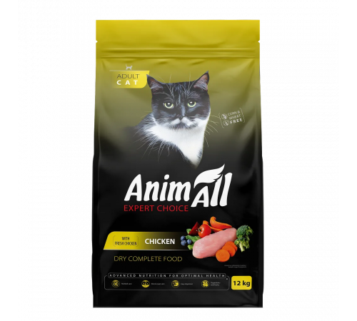 AnimAll Expert Choice Adult Cat Chicken, 12 кг