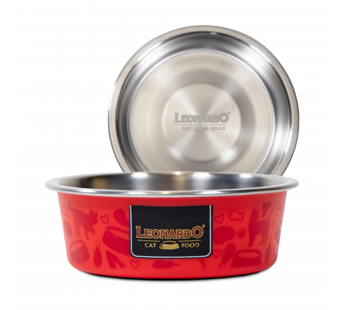 Миска для кошек и мелких пород собак из нержавейки Leonardo 400мл.
