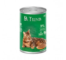 Влажный корм для кошек Dr. Trend Premium с индейкой в соусе, 400 г