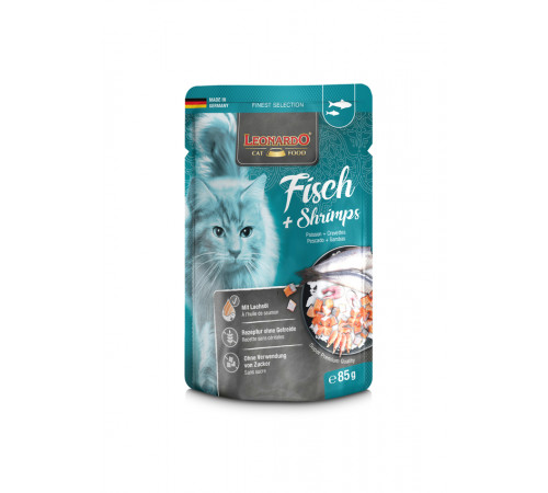 Leonardo Fish & Shrimp Рыба + Креветки 85гр Leonardo Fish & Shrimp Рыба + Креветки 85гр