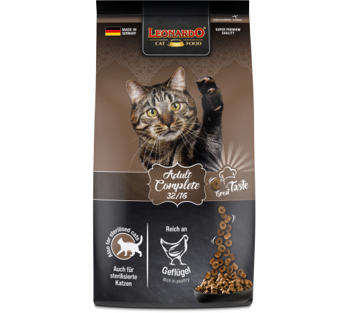 Leonardo Adult Complete 32/16 — корм для взрослых кошек, 1.8 кг