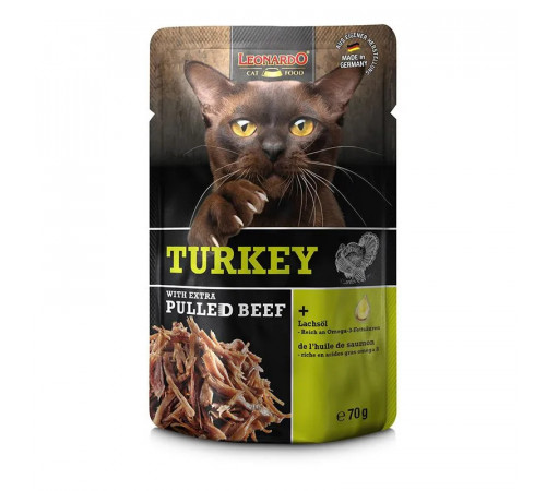 Leonardo Extra Pulled Beef Индейка + Тушенная говядина 70гр Leonardo Extra Pulled Beef Индейка + Тушенная говядина 70гр