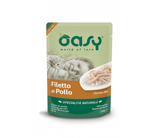 Влажный корм для кошек OASY NATURAL RANGE Chicken Fillet 70гр