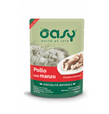 Влажный корм для кошек OASY NATURAL RANGE Chicken with Beef 70гр