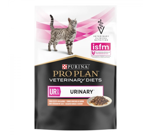Влажный диетический корм для кошек Purina Pro Plan Veterinary Diets UR Urinary с лососем 85 г