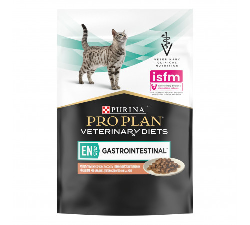 Влажный диетический корм для кошек Purina Pro Plan Veterinary Diets EN Gastrointestinal с лососем 85 г
