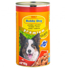 Влажный корм для собак Hobby Dog Говядина 1240г