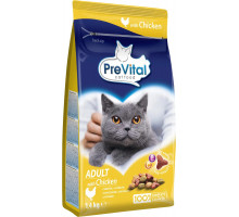 Сухой корм для кошек PreVital Adult Cat Chicken, 1.4 кг