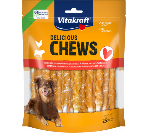 Жевательные палочки DELI CHEWS с курицей, S, 25 шт Жевательные палочки DELI CHEWS с курицей, S, 25 шт