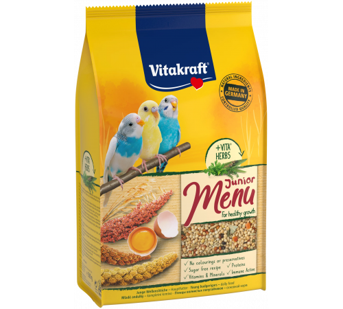 Vitakraft Junior Menu 500 г — корм для молодых волнистых попугаев Vitakraft Junior Menu 500 г — корм для молодых волнистых попугаев