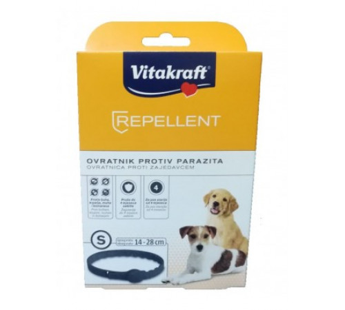 Vitakraft Repelent S и SM — противопаразитарный ошейник для собак мелких пород от 4 месяцев, 28 см Vitakraft Repelent S и SM — противопаразитарный ошейник для собак мелких пород от 4 месяцев, 28 см