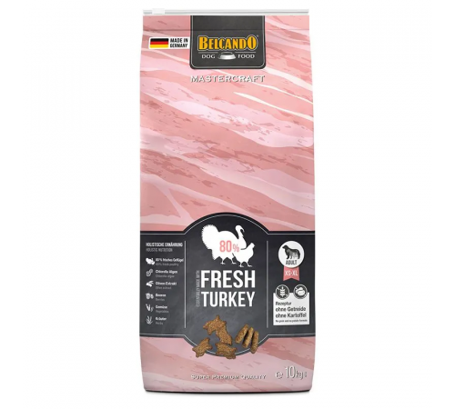 BELCANDO MASTERCRAFT Fresh Turkey — холистик-корм для взрослых собак, с индейкой и курицей 10кг BELCANDO MASTERCRAFT Fresh Turkey — холистик-корм для взрослых собак, с индейкой и курицей 10кг