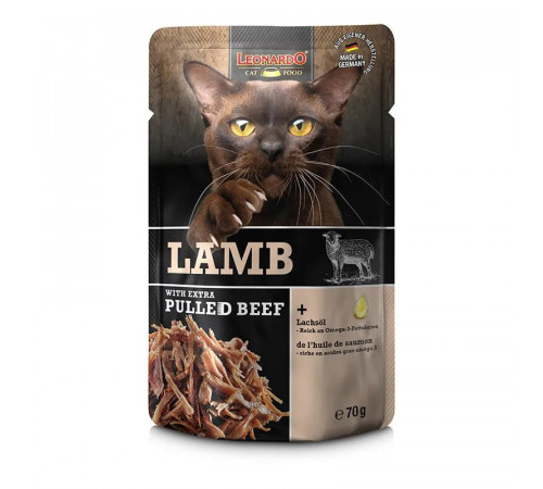 LEONARDO Extra Pulled Beef — Ягнёнок + тушёная говядина 70 г
