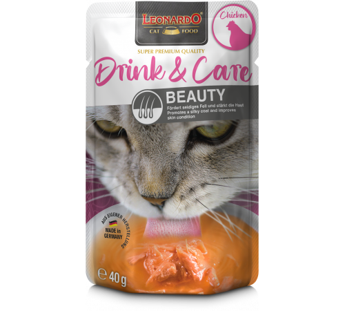 LEONARDO Drink & Care Beauty с курицей и крилевым маслом 40 г