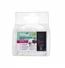 Подгузники для собак AnimAll XS (для неё, талия 15–33 см, вес 1–2 кг), 10 шт