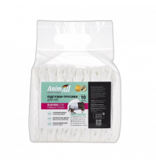 Подгузники для собак AnimAll M (для неё, талия 24–40 см, вес 5–8 кг), 10 шт