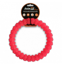 Игрушка AnimAll Fun кольцо с шипами, коралловое, 20 см