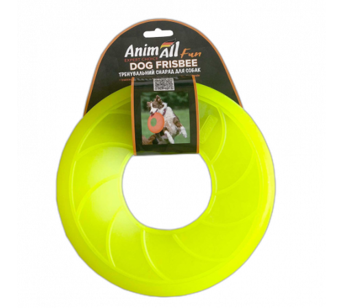 Игрушка AnimAll Fun фрисби для игр с собакой, 22 см, жёлтая