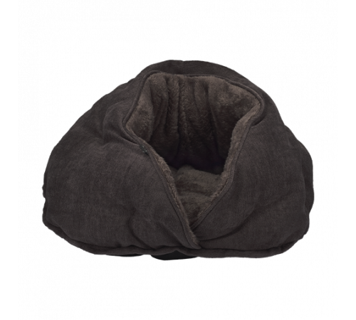 Лежак-кокон AnimAll Alice для кошек и собак, коричневый, размер S (43×28×43 см)