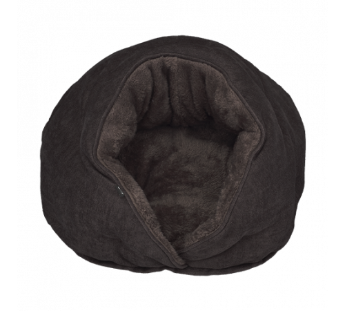 Лежак-кокон AnimAll Alice для кошек и собак, коричневый, размер S (43×28×43 см)