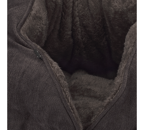 Лежак-кокон AnimAll Alice для кошек и собак, коричневый, размер S (43×28×43 см)