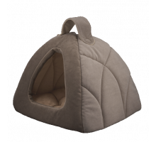 Лежак-домик AnimAll Silver для кошек и собак, бежевый, 39×39×36 см