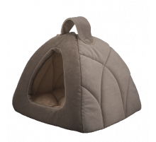 Лежак-домик AnimAll Silver для кошек и собак, бежевый, 39×39×36 см