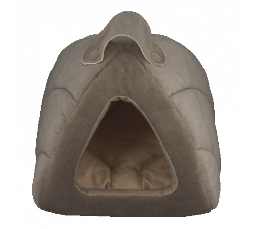 Лежак-домик AnimAll Silver для кошек и собак, бежевый, 39×39×36 см