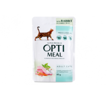 Влажный корм для кошек Optimeal с кроликом в морковном желе, 85 г