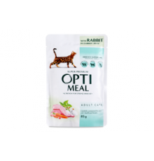 Влажный корм для кошек Optimeal с кроликом в морковном желе, 85 г