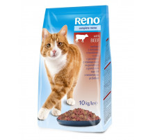 Сухой корм для взрослых кошек Reno Complete Menu с говядиной, 10 кг