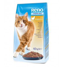 Сухой корм для взрослых кошек Reno Complete Menu с птицей, 10 кг