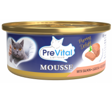 Влажный корм для кошек PreVital с лососем, 85 г