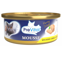Влажный корм для кошек PreVital с курицей, 85 г