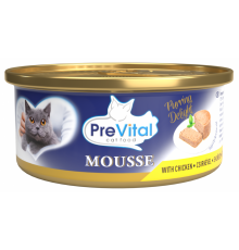 Влажный корм для кошек PreVital с курицей, 85 г