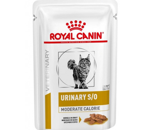 Влажный диетический корм для кошек Royal Canin Urinary S/O Moderate Calorie в соусе, 85 г