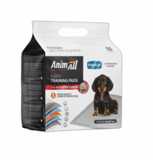 Пелёнки AnimAll Puppy Training Pads для собак и щенков, с активированным углём, 60×90 см, 50 шт.