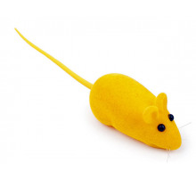 Мышь велюровая, с пищалкой, 6,5 см, разные цвета (41081)