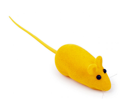 Мышь велюровая, с пищалкой, 6,5 см, разные цвета (41081)