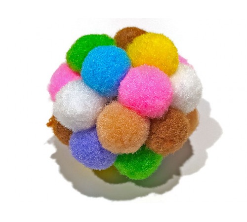 Игрушка для кошек, мяч пушистый, d-5 см (41241)