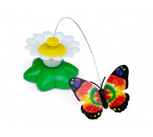 Игрушка для кошек, ромашка с бабочкой (41405)