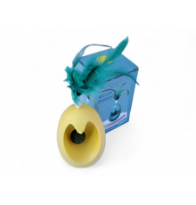 Игрушка для кошек, неваляшка с перьями и мятой, 7×11 см (41346)